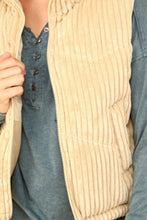 Load image into Gallery viewer, VERY J Zip Up Padded Corduroy Puffer Vest