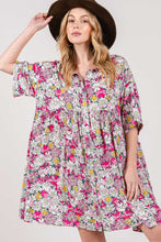 Load image into Gallery viewer, SAGE + FIG Floral Button Down Mini Shirt Dress