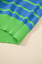 Load image into Gallery viewer, Striped Round Neck Long Sleeve Sweater