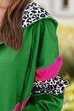 Load image into Gallery viewer, Leopard Zip Up Long Sleeve Hooded Jacket