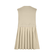Load image into Gallery viewer, Pleated Round Neck Sleeveless Mini Dress