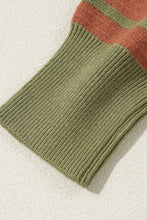 Load image into Gallery viewer, Striped Round Neck Long Sleeve Sweater