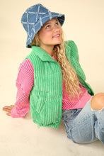 Load image into Gallery viewer, VERY J Zip Up Padded Corduroy Puffer Vest