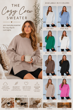 Load image into Gallery viewer, PREORDER: The Cozy Crew Sweater 7.20.26