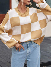 Load image into Gallery viewer, PREORDER: Cozy Checker Sweater 8.10.26