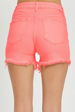 Load image into Gallery viewer, RISEN Tummy Control High Rise Fray Hem Denim Shorts