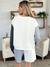 Load image into Gallery viewer, Double Take Full Size Contrast Drop Shoulder Top and Shorts Set