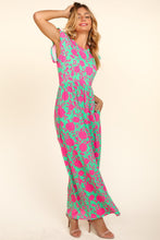 Load image into Gallery viewer, Haptics Ruffled Printed Round Neck Cap Sleeve Dress