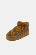 Load image into Gallery viewer, WILD DIVA Leopard Suede Round Toe Platform Booties