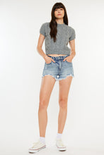 Load image into Gallery viewer, Kancan High Rise Frayed Hem Denim Shorts