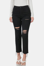 Load image into Gallery viewer, Zenana Distressed Raw Hem Cropped Jeans