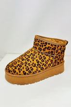 Load image into Gallery viewer, WILD DIVA Leopard Suede Round Toe Platform Booties
