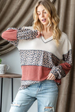 Load image into Gallery viewer, Heimish Color Block Long Sleeve Exposed Seam Top