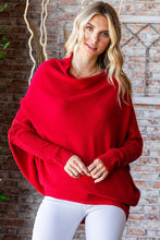 Load image into Gallery viewer, First Love Full Size Asymmetrical Hem Dolman Sleeve Sweater