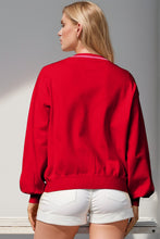 Load image into Gallery viewer, Double Take Full Size Nutcracker Sequin Bow Decor Cardigan