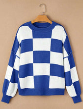 Load image into Gallery viewer, PREORDER: Cozy Checker Sweater 8.17.26 OSYM