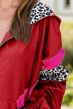 Load image into Gallery viewer, Leopard Zip Up Long Sleeve Hooded Jacket