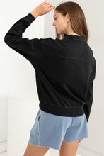 Load image into Gallery viewer, HYFVE Half Zip Drop Shoulder Sweatshirt