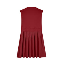 Load image into Gallery viewer, Pleated Round Neck Sleeveless Mini Dress