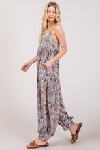 Load image into Gallery viewer, SAGE + FIG Full Size Multi Paisley Print Sleeveless Jumpsuit