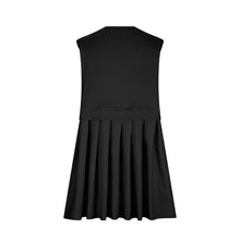 Load image into Gallery viewer, Pleated Round Neck Sleeveless Mini Dress