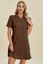 Load image into Gallery viewer, Double Take Full Size Texture Short Sleeve Dress