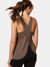 Load image into Gallery viewer, Crisscross Scoop Neck Active Tank