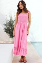 Load image into Gallery viewer, Ruffled Smocked Ruffle Hem Sleeveless Dress
