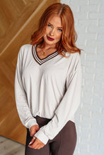 Load image into Gallery viewer, All Out Comfort V-Neck Pullover in Mocha Cream