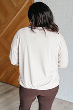 Load image into Gallery viewer, All Out Comfort V-Neck Pullover in Mocha Cream