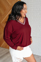 Load image into Gallery viewer, All Out Comfort V-Neck Pullover in Red Merlot