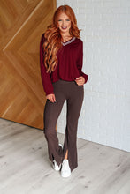 Load image into Gallery viewer, All Out Comfort V-Neck Pullover in Red Merlot