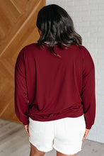 Load image into Gallery viewer, All Out Comfort V-Neck Pullover in Red Merlot