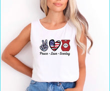 Load image into Gallery viewer, Peace love scentsy RWB