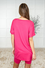Load image into Gallery viewer, Buttery Soft V-Neck Bike Short Set in Hot Pink