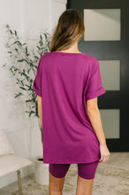 Load image into Gallery viewer, Buttery Soft V-Neck Bike Short Set in Lt Plum