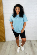 Load image into Gallery viewer, Casual Basic Drop Shoulder Oversized Tee in Dusty Teal