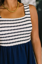 Load image into Gallery viewer, Dockside Darling Midi Dress in Navy