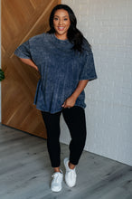 Load image into Gallery viewer, Don't Mind Me Mineral Wash Drop Shoulder Tee in Blackberry