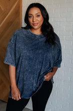Load image into Gallery viewer, Don't Mind Me Mineral Wash Drop Shoulder Tee in Blackberry