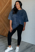 Load image into Gallery viewer, Don't Mind Me Mineral Wash Drop Shoulder Tee in Blackberry