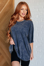 Load image into Gallery viewer, Don't Mind Me Mineral Wash Drop Shoulder Tee in Blackberry