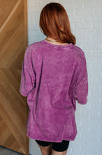 Load image into Gallery viewer, Don't Mind Me Mineral Wash Drop Shoulder Tee in Light Plum