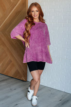 Load image into Gallery viewer, Don't Mind Me Mineral Wash Drop Shoulder Tee in Light Plum