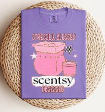 Load image into Gallery viewer, blessed, stressed, scentsy obessed