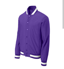 Load image into Gallery viewer, Purple puffer coat- Scentsy logo embroider