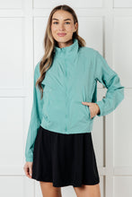 Load image into Gallery viewer, Fit Happens Nylon Tennis Jacket in Tidal Wave