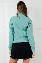 Load image into Gallery viewer, Fit Happens Nylon Tennis Jacket in Tidal Wave