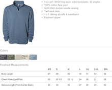 Load image into Gallery viewer, pigment dyed unisex 1/4 zip pull over
