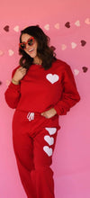 Load image into Gallery viewer, RED Love Day Heart- sweatshirt and pants sold separately
